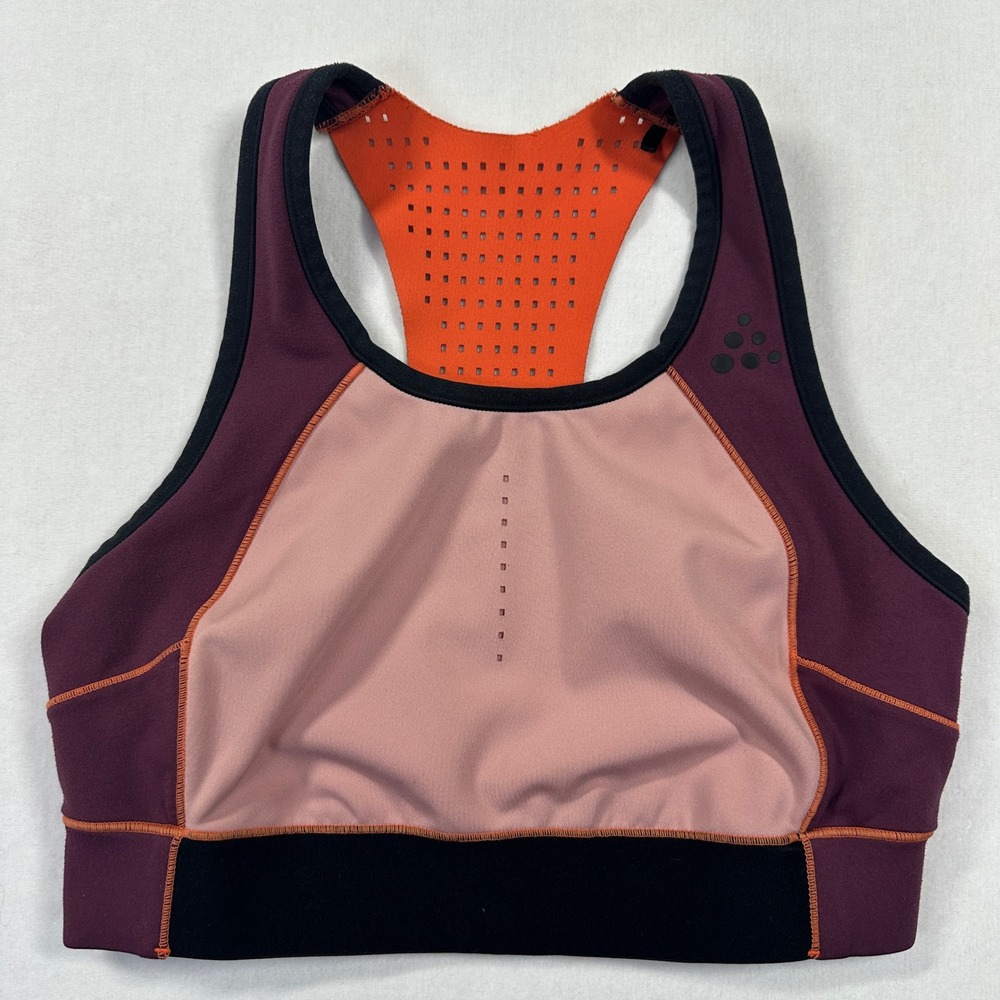 Craft Sportswear Sports Bra Medium Multi Color Racerback Activewear Running Gym